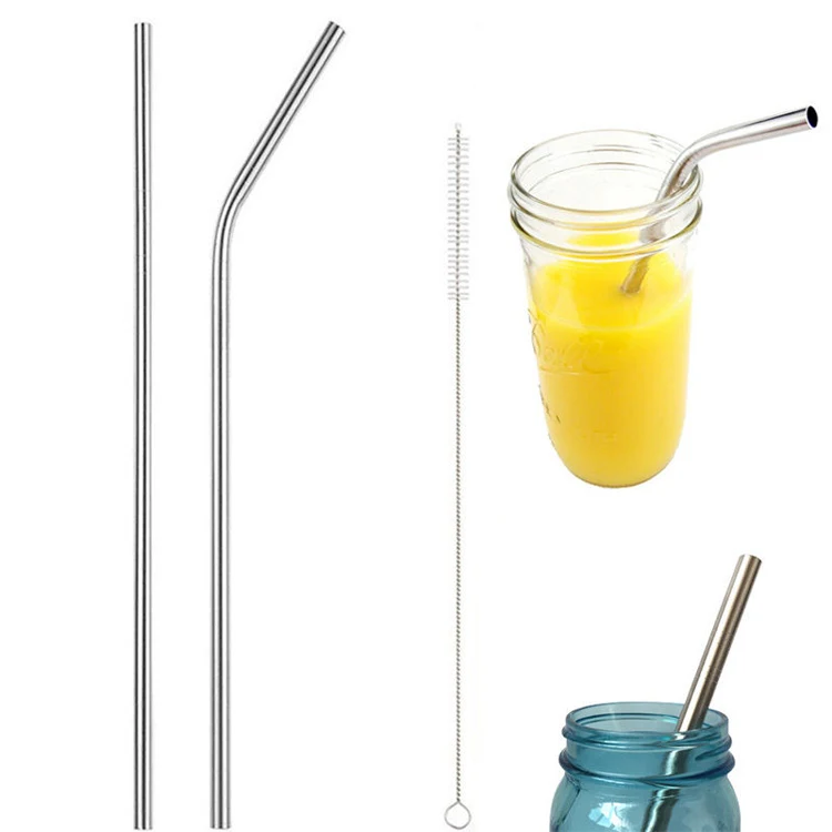 Stainless Straws With Cleaner 1