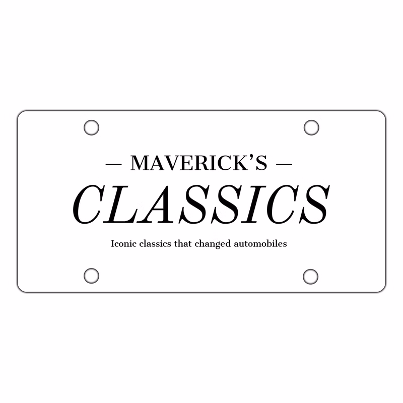 White Plastic Universal License Plate Frame Insert