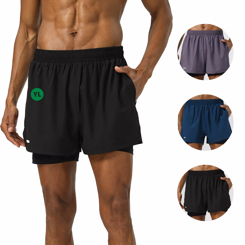 Men's Reflective 2-in-1 Sports Shorts - Versatile Fit