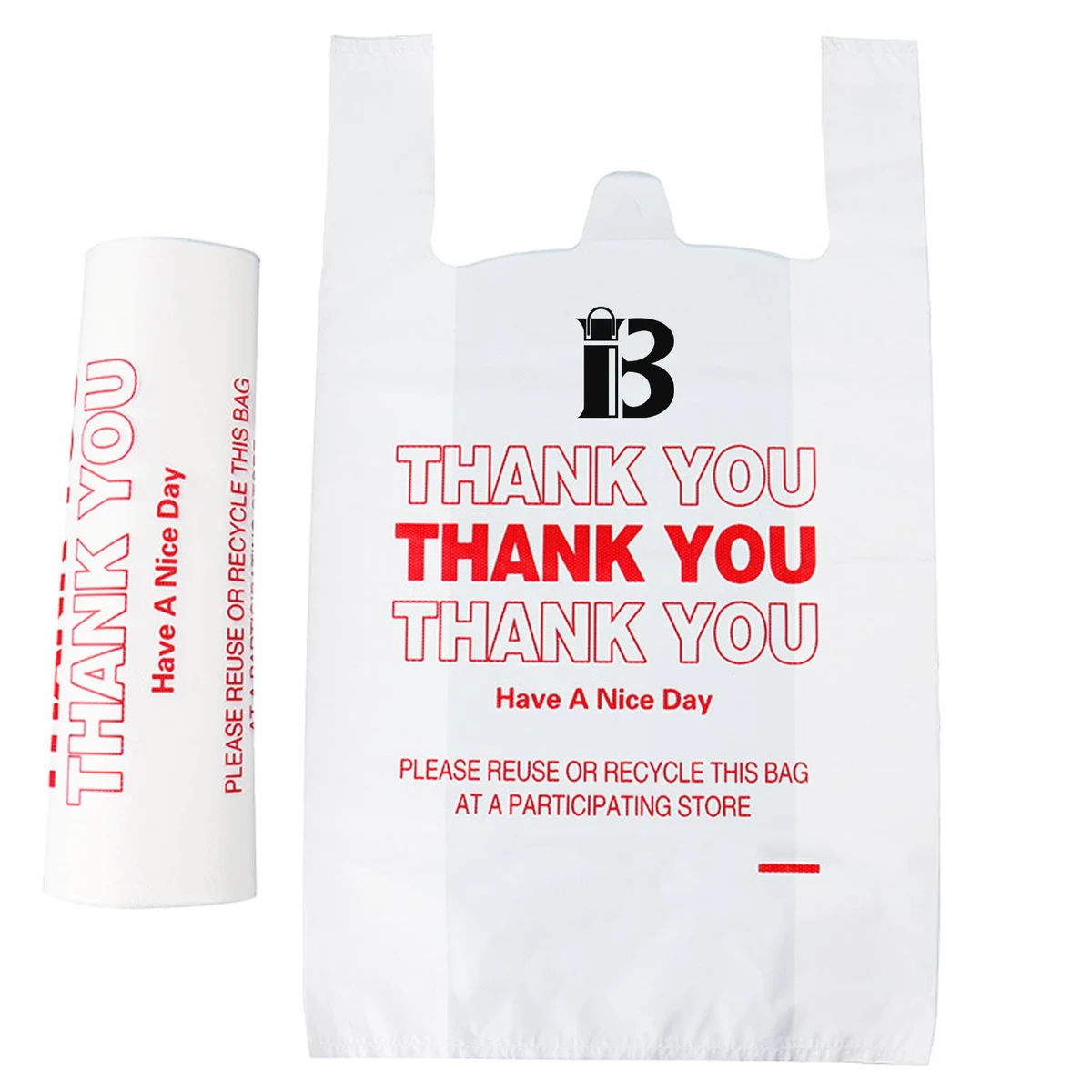 Portable Plastic Shopping Bags with Custom Logo 1