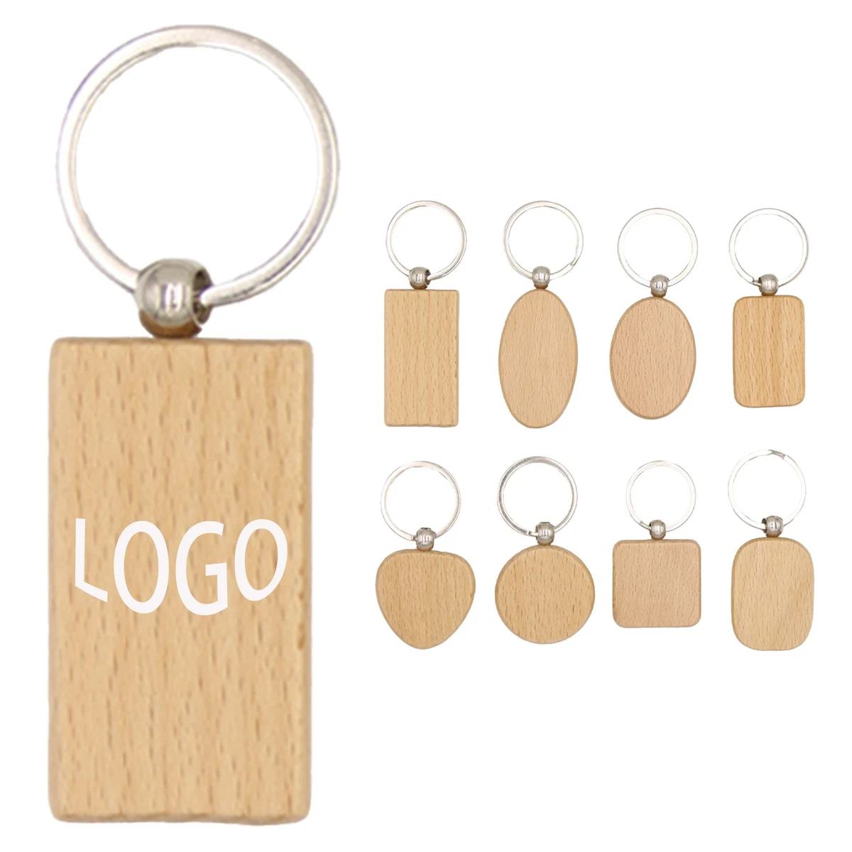 Customizable Wood Keychains 1