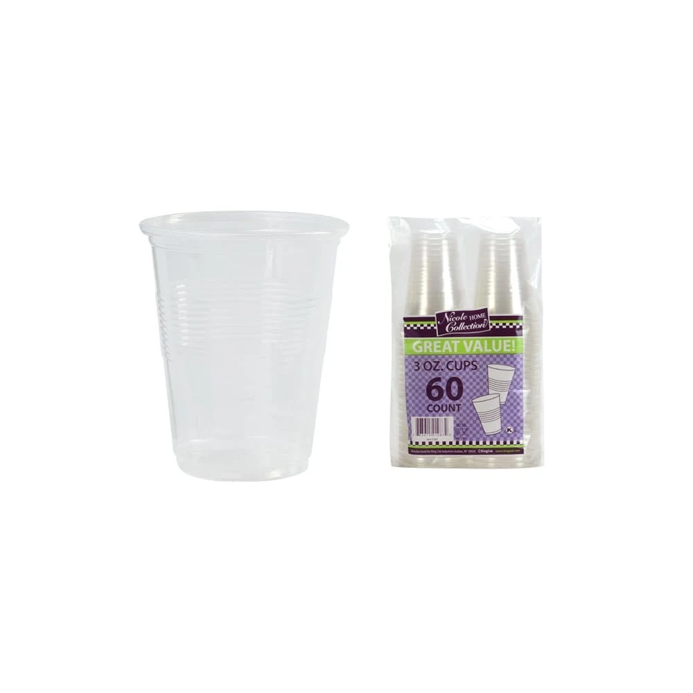 Plastic Soft Cups - Clear 3 oz 60 Pack 1
