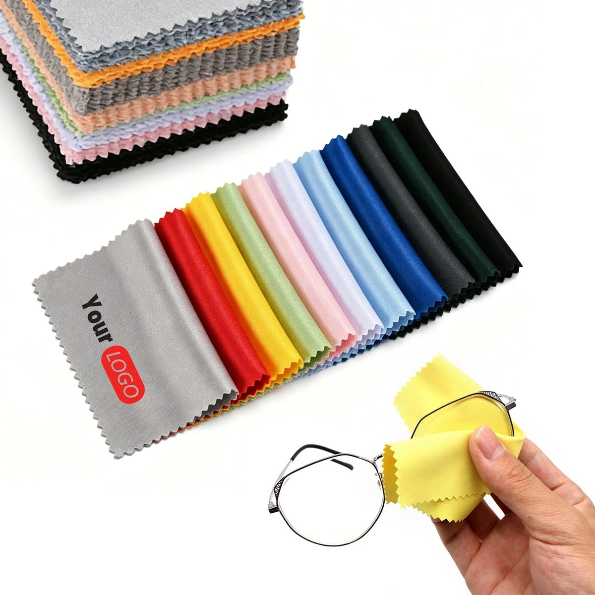 5.7"x6.9"Microfiber Double-Sided Flannel Eyeglass Cleaning Cloth 1