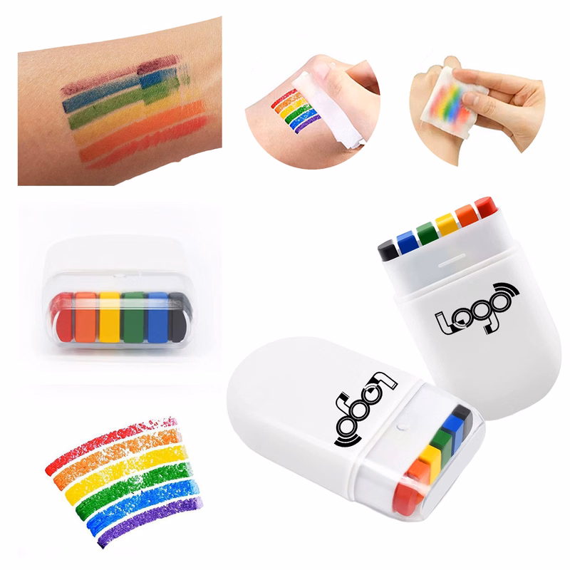 Compact 6-Color Face Paint Stick for Events