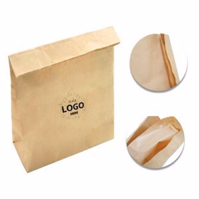 Disposable Kraft Brown Paper Lunch Bags