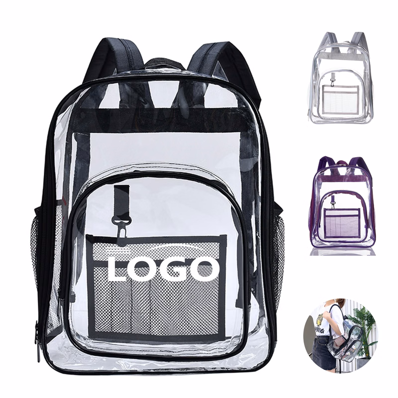 Transparent Waterproof PVC Backpack for Students & Travel