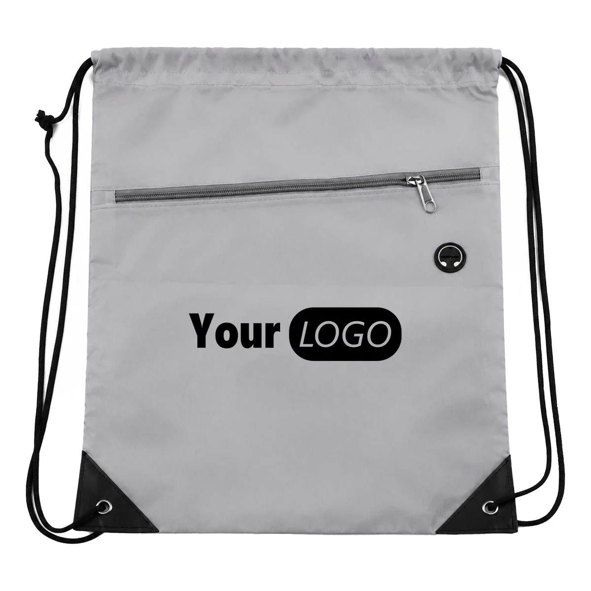 Drawstring Backpack With Mp3 Hole 1