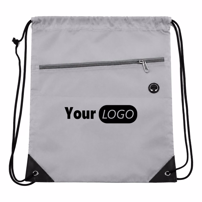 Drawstring Backpack With Mp3 Hole