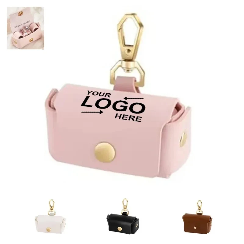 Pu Leather Ring Pouch For Dog Collar 1