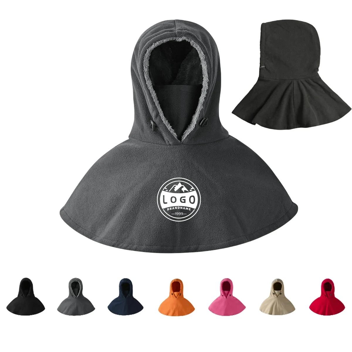 Fleece Wind-Snow Hood With Mask 1