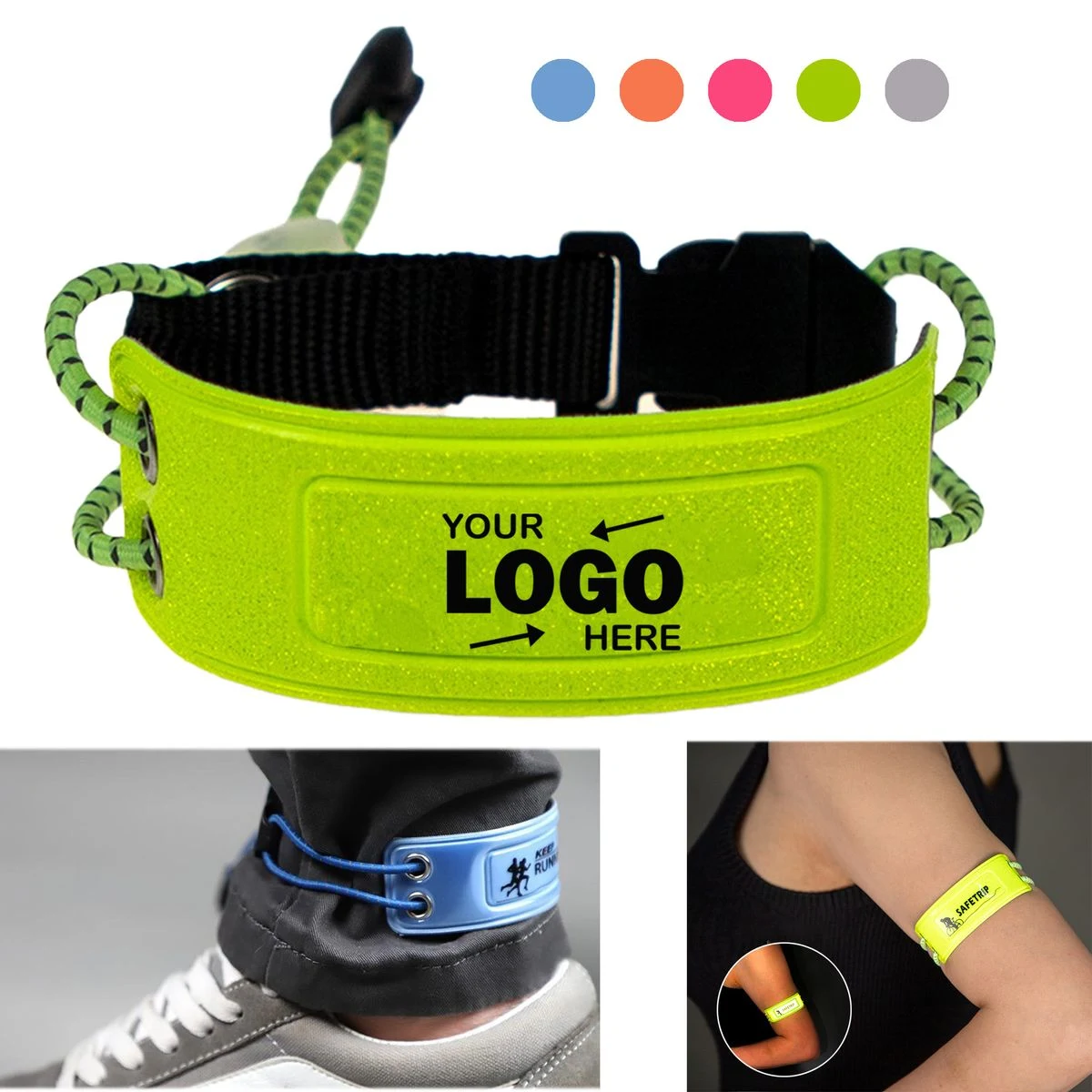 Durable PVC Sports Cycling Reflective Safety Wristband 1