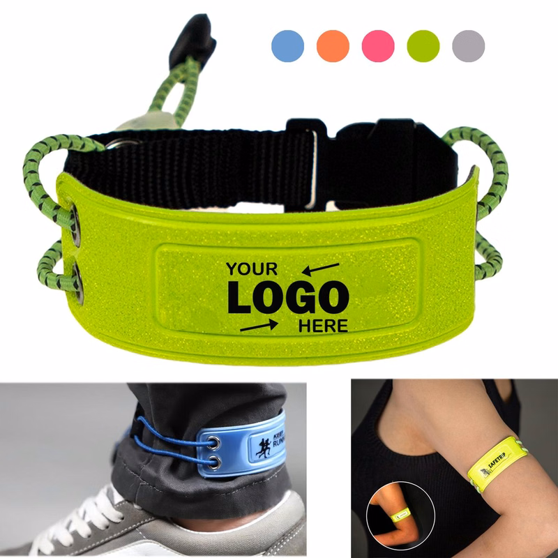 Durable PVC Sports Cycling Reflective Safety Wristband