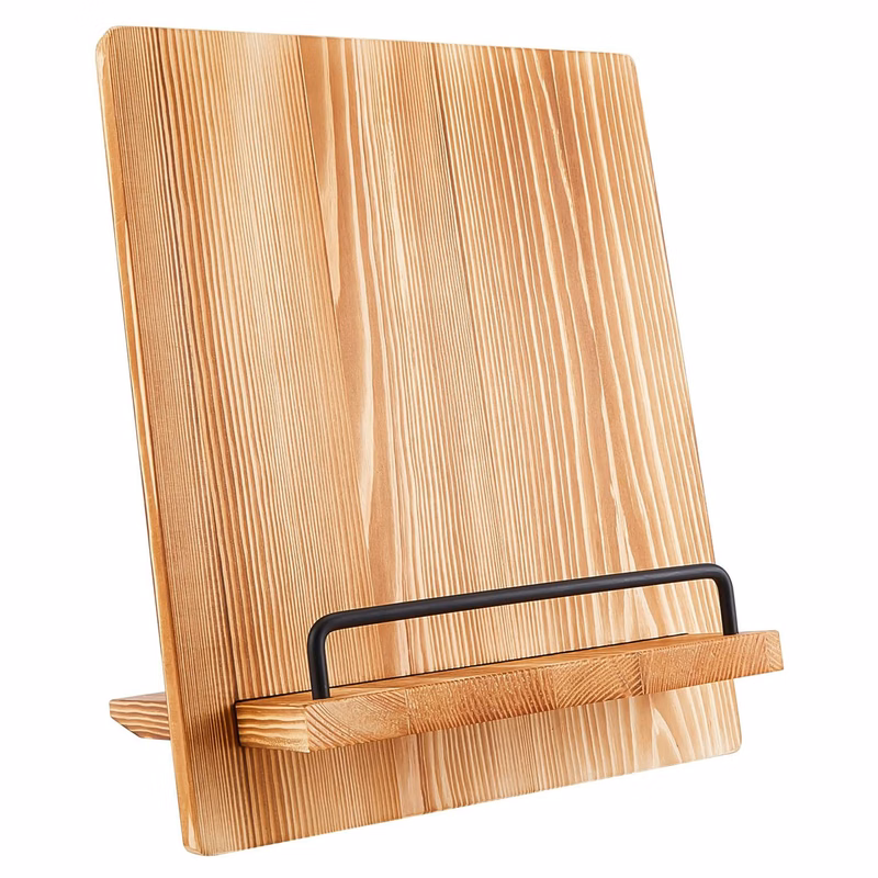 Cutting Board Style Wood Cookbook Stand