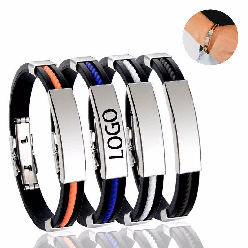 Titanium steel silicone bracelet