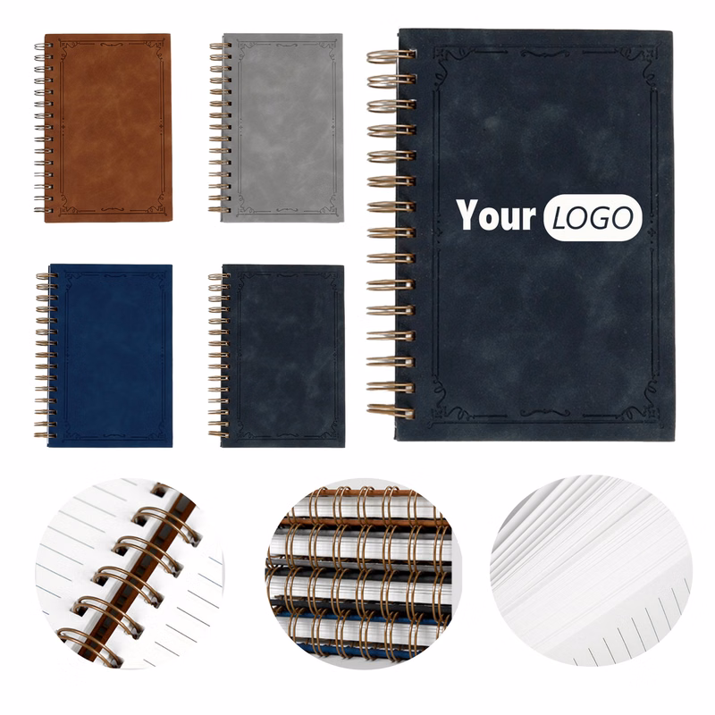 5.8 x 8.3 Inch Hardcover Spiral Journal Notebook