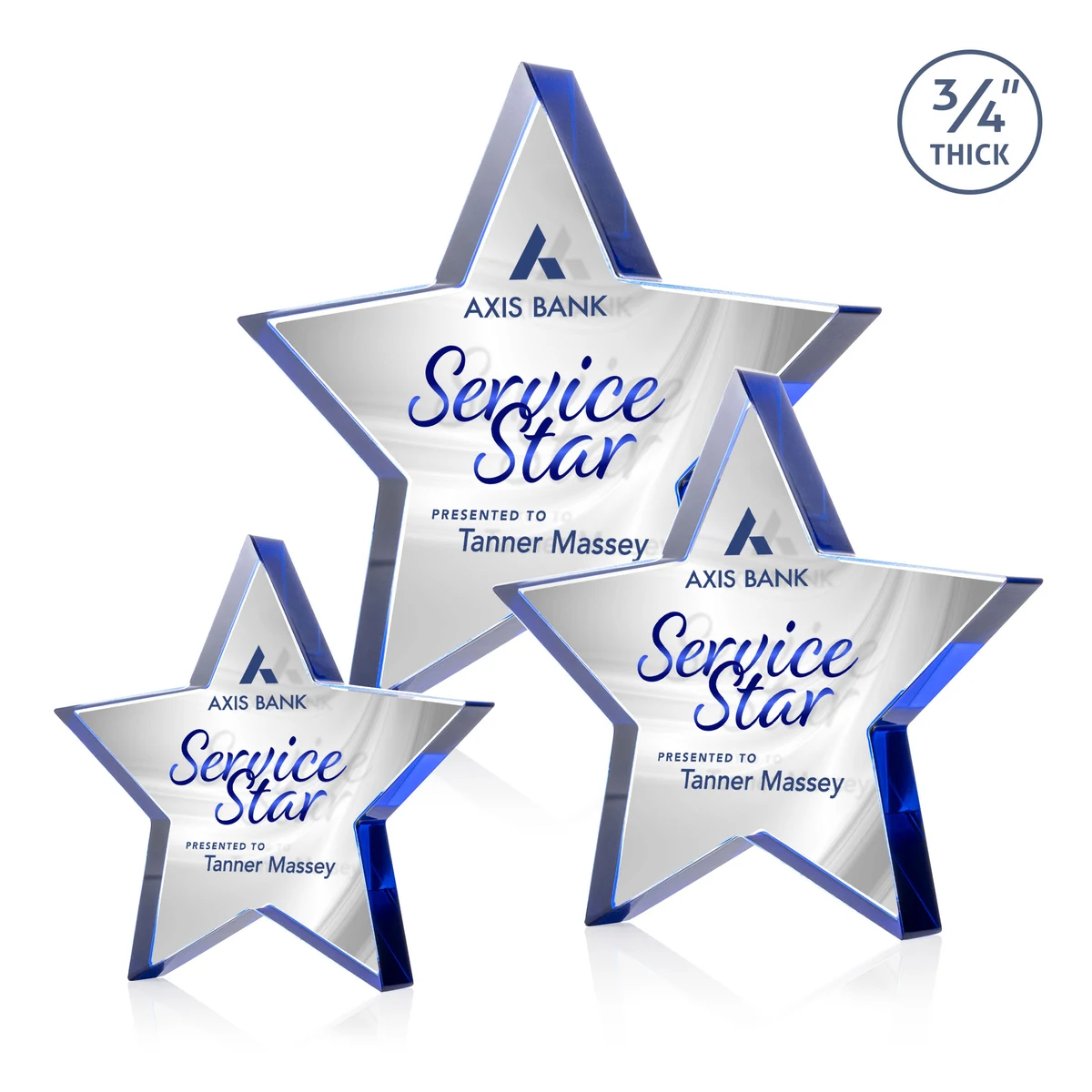 Esna Star VividPrint™ Double Sided Award - Blue 1