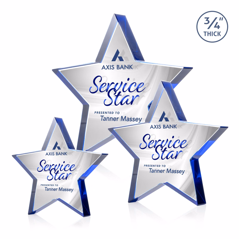 Esna Star VividPrint™ Double Sided Award - Blue