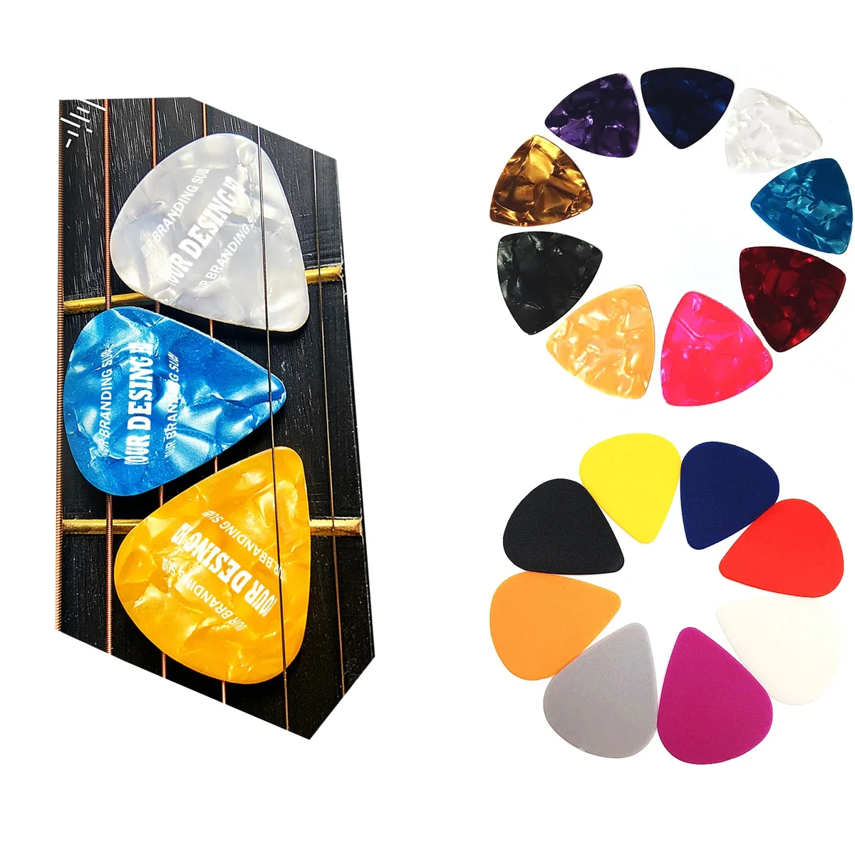 Custom Logo 0.5/0.75/1.0mm Guitar Picks Plectrums 1