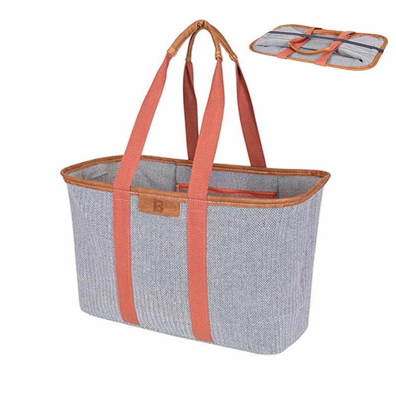 Large Canvas Foldable Grocery Shopping Bag