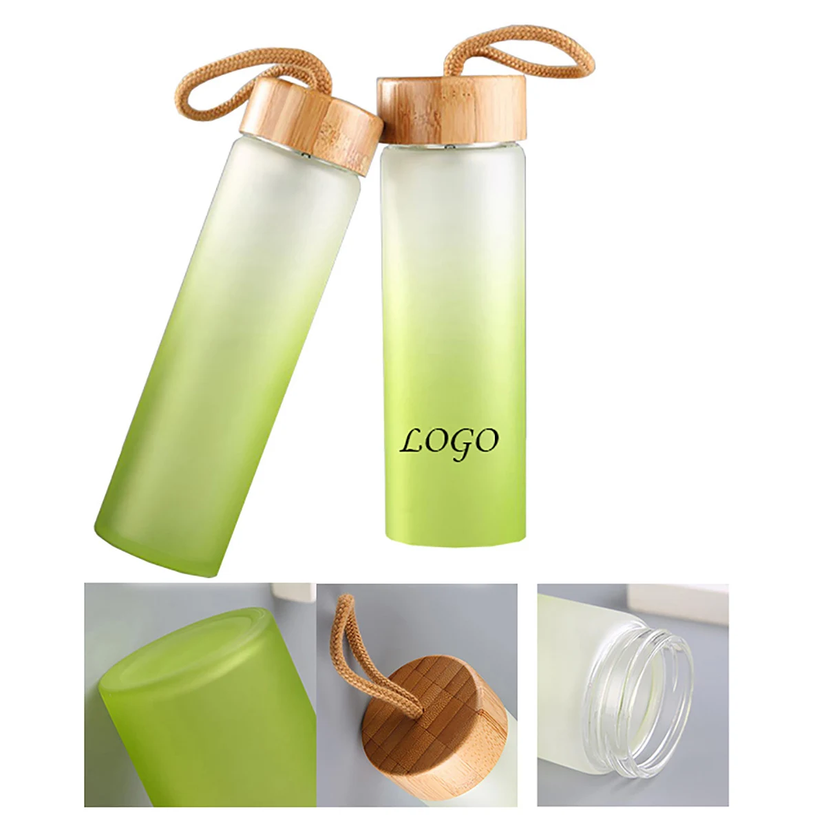 16 OZ Frosted Glass Sport Bottle 1
