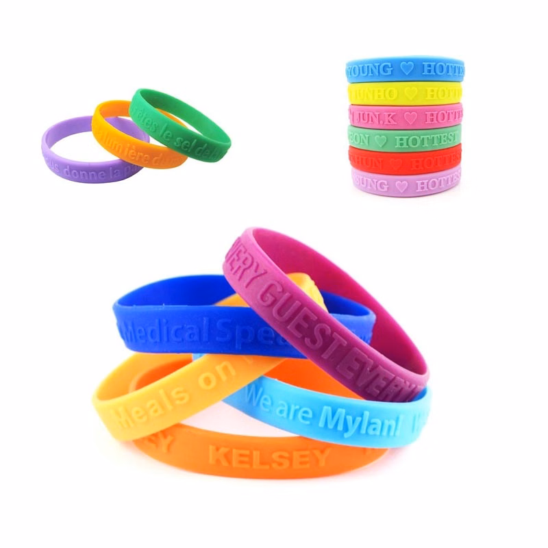 1/2" Embossed Silicone Bracelets