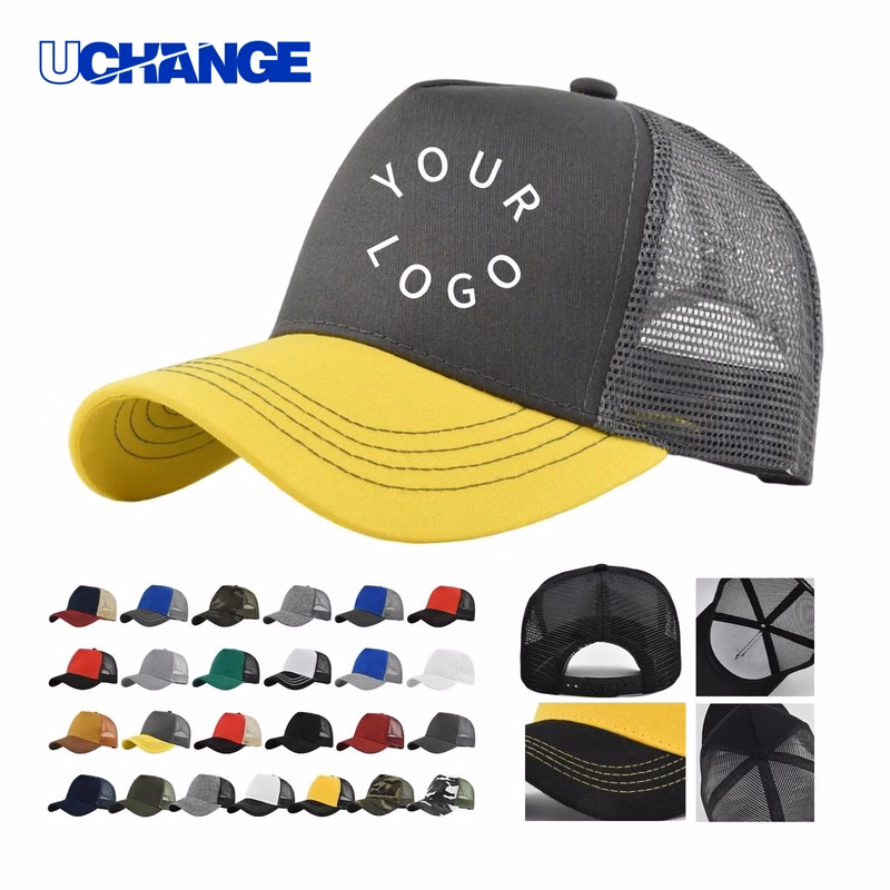 Hard Top 5 Panel Mesh Trucker Cap Headwear for Outdoor Use