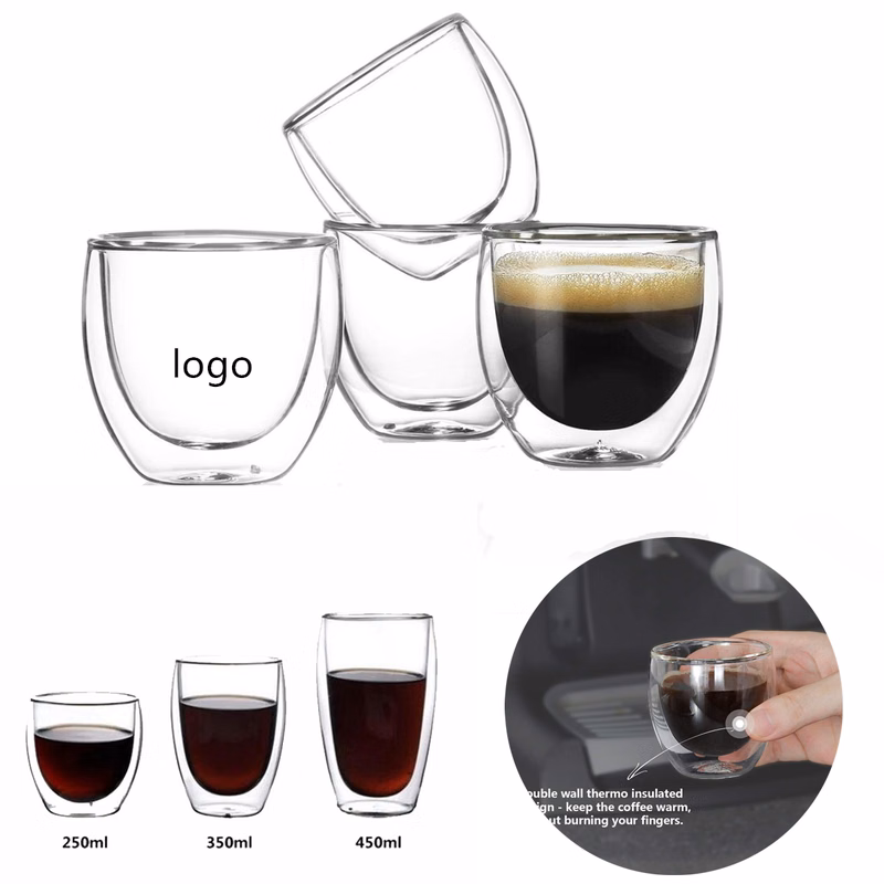 Double Wall Insulated Glasses Handmade Glass