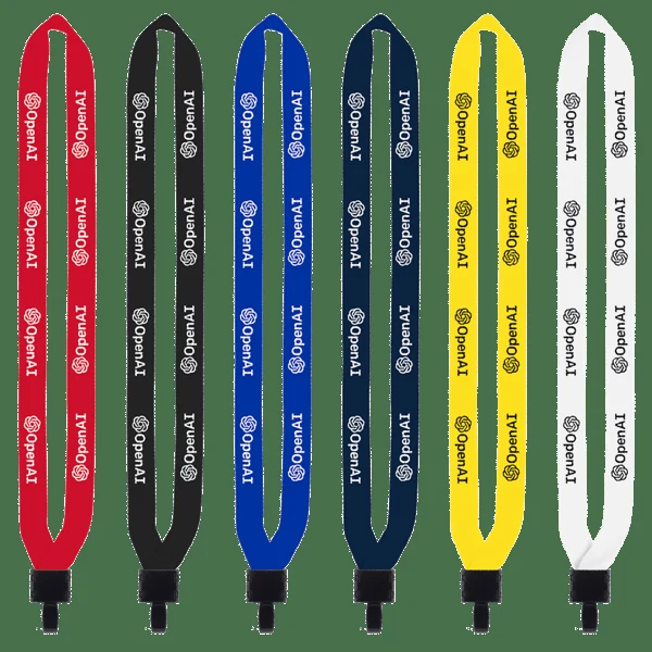 3/4" Polyester Lanyard with Non-Swivel Plastic Hook 1
