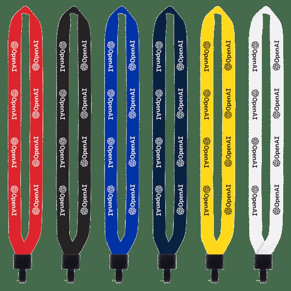 3/4" Polyester Lanyard with Non-Swivel Plastic Hook