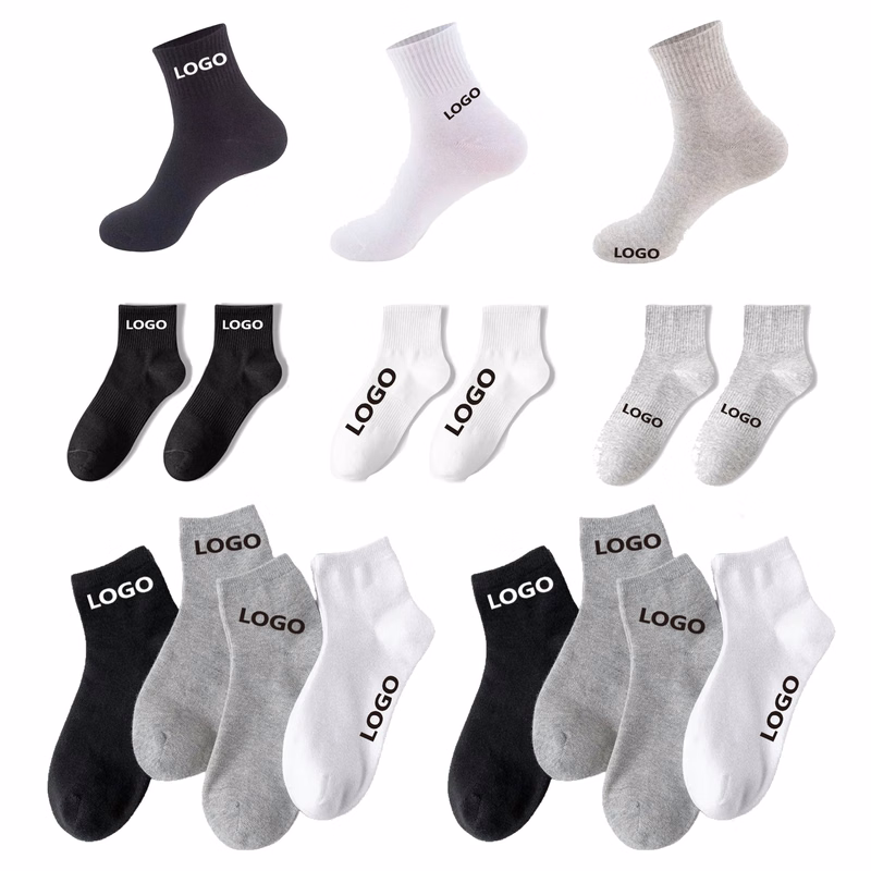 MOQ100 Mid-Calf Socks - Customizable Embroidered Logos