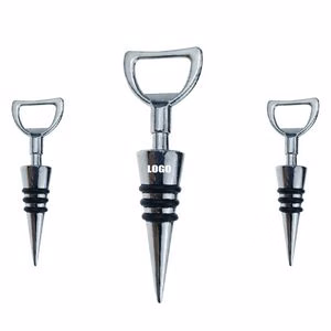 Stylish Wine Cork Bottle Stopper With Built In Bottle Opener