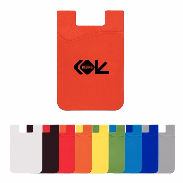 MOQ100 MSilicone Stick-on Phone Wallet