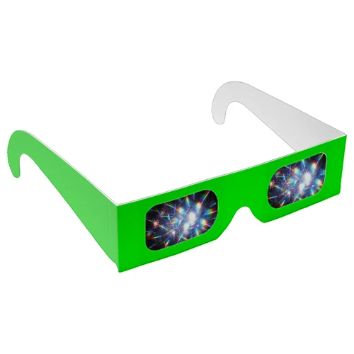 Rainbow Diffraction Glasses - Neon Frames - Stock 1