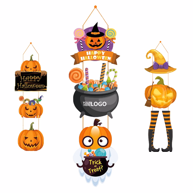 Festive Halloween Door Decor Made from Boxwood