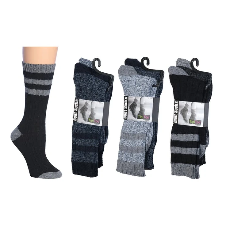 Women's Boot Socks - Assorted Marled Size 9-11 2 Pack 1