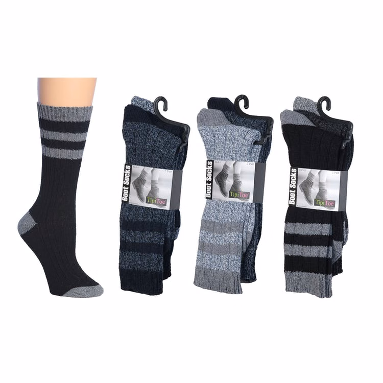 Women's Boot Socks - Assorted Marled Size 9-11 2 Pack