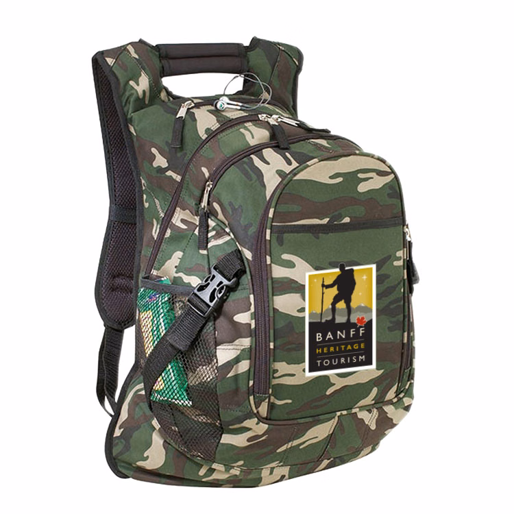 600D polyester Deluxe Camo Travel Backpack