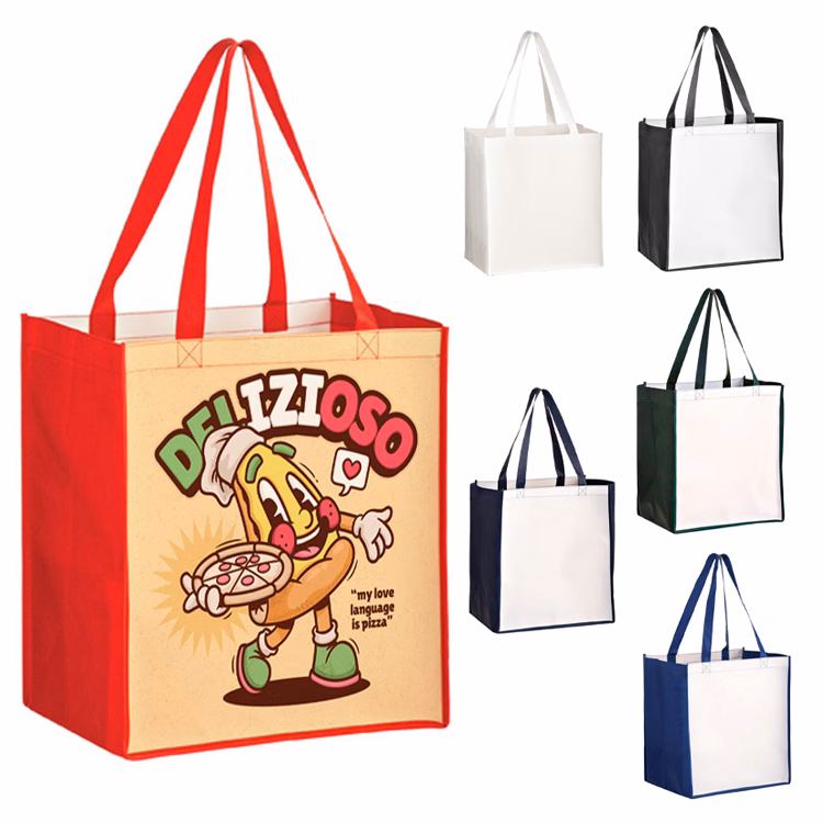 Seabright Full Color Laminated Grocery Tote