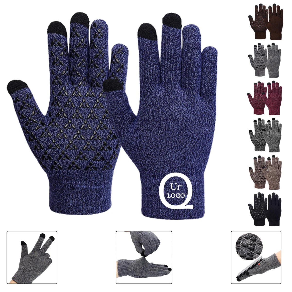 Winter Touch Screen Knitted Gloves 1
