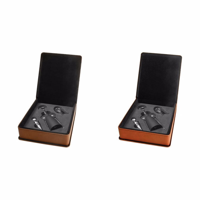 Leatherette 3-Piece Wine Tool Gift Set