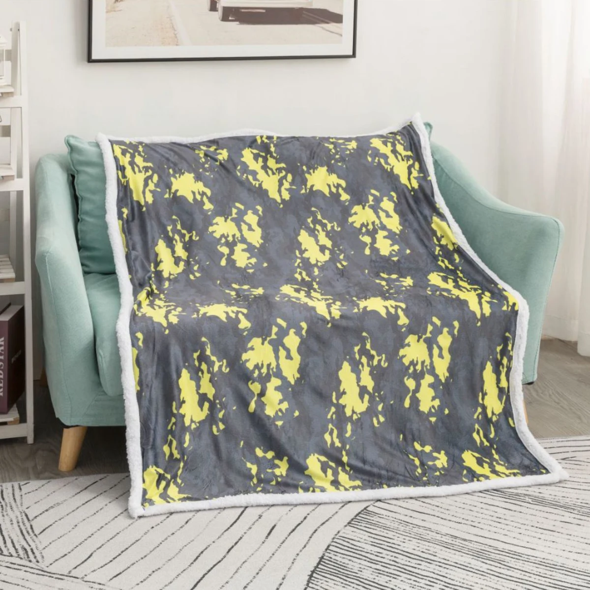 40x50 Luxury Sherpa Plush Crystal Velvet Sublimation Blanket 1