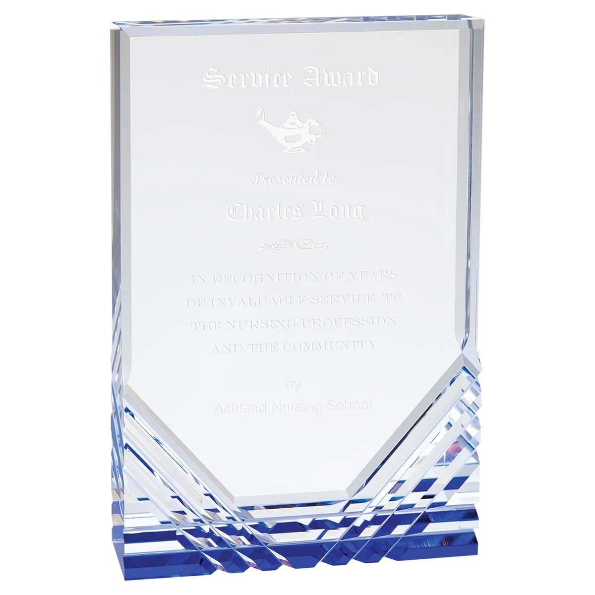 6" x 8" Blue Jewel Mirage Acrylic Award 1