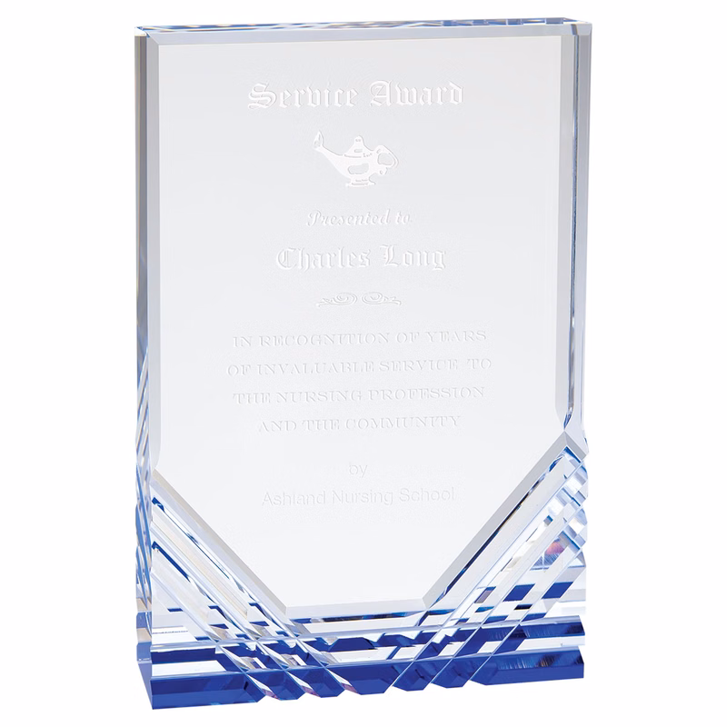 6" x 8" Blue Jewel Mirage Acrylic Award