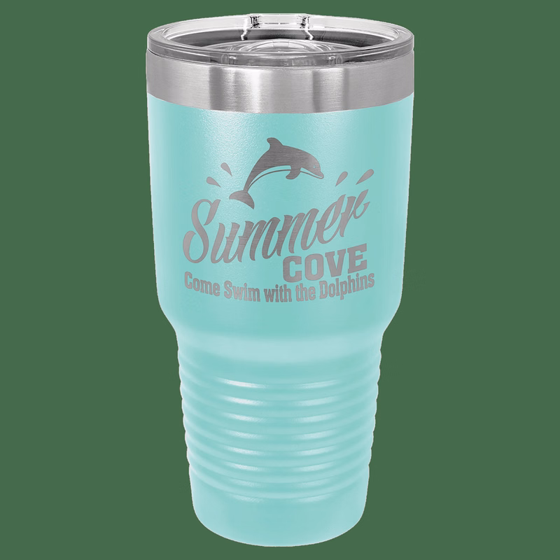 Polar Camel 30 oz. Teal Insulated Ringneck Tumbler with Slider Lid