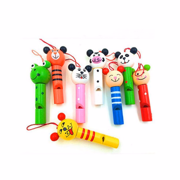 Cartoon kids wooden whistle