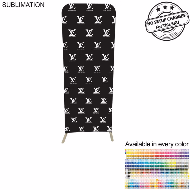 Step and Repeat 2'W x 78"H EuroFit Tension Fabric Banner Display Kit, Graphics Double Sided