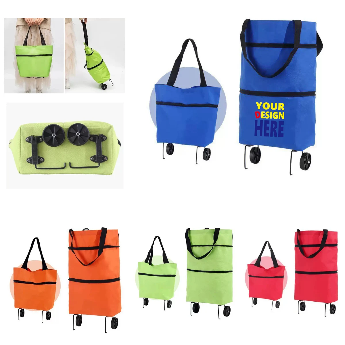 Custom Foldable Tote Shopping Bag, custom tote bag with logo imprint 1