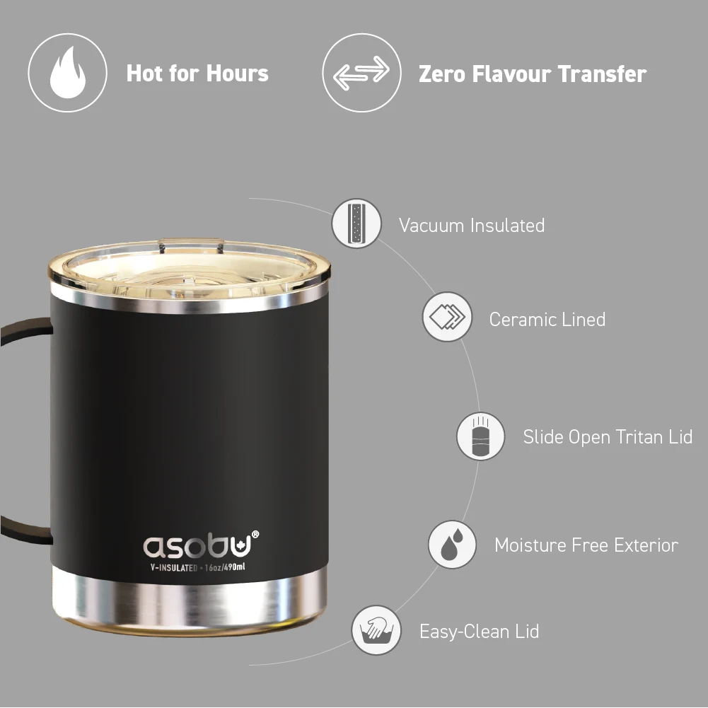12 oz Asobu Ultimate Mug with Shatterproof Ceramic Interior 1