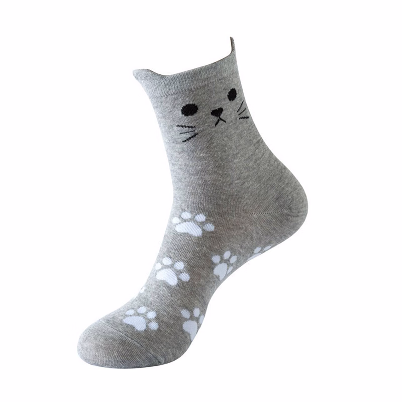 Women's Warm Cotton Cat Paw Print Socks