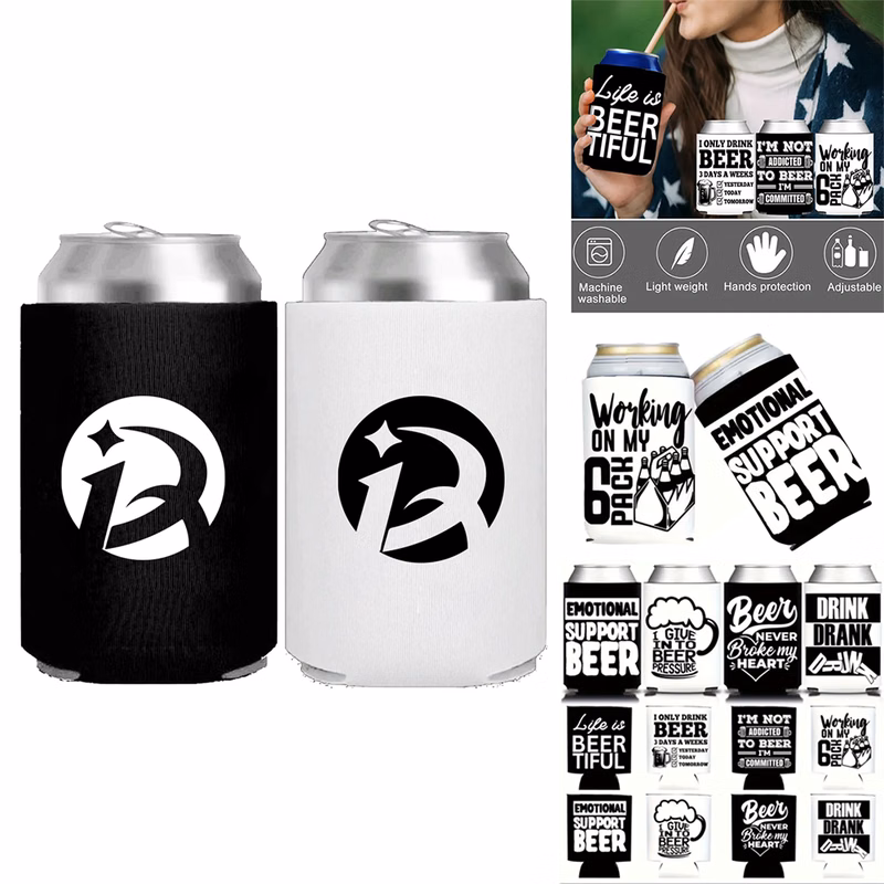 Neoprene Beer Party Can Beverage Bottle Holder